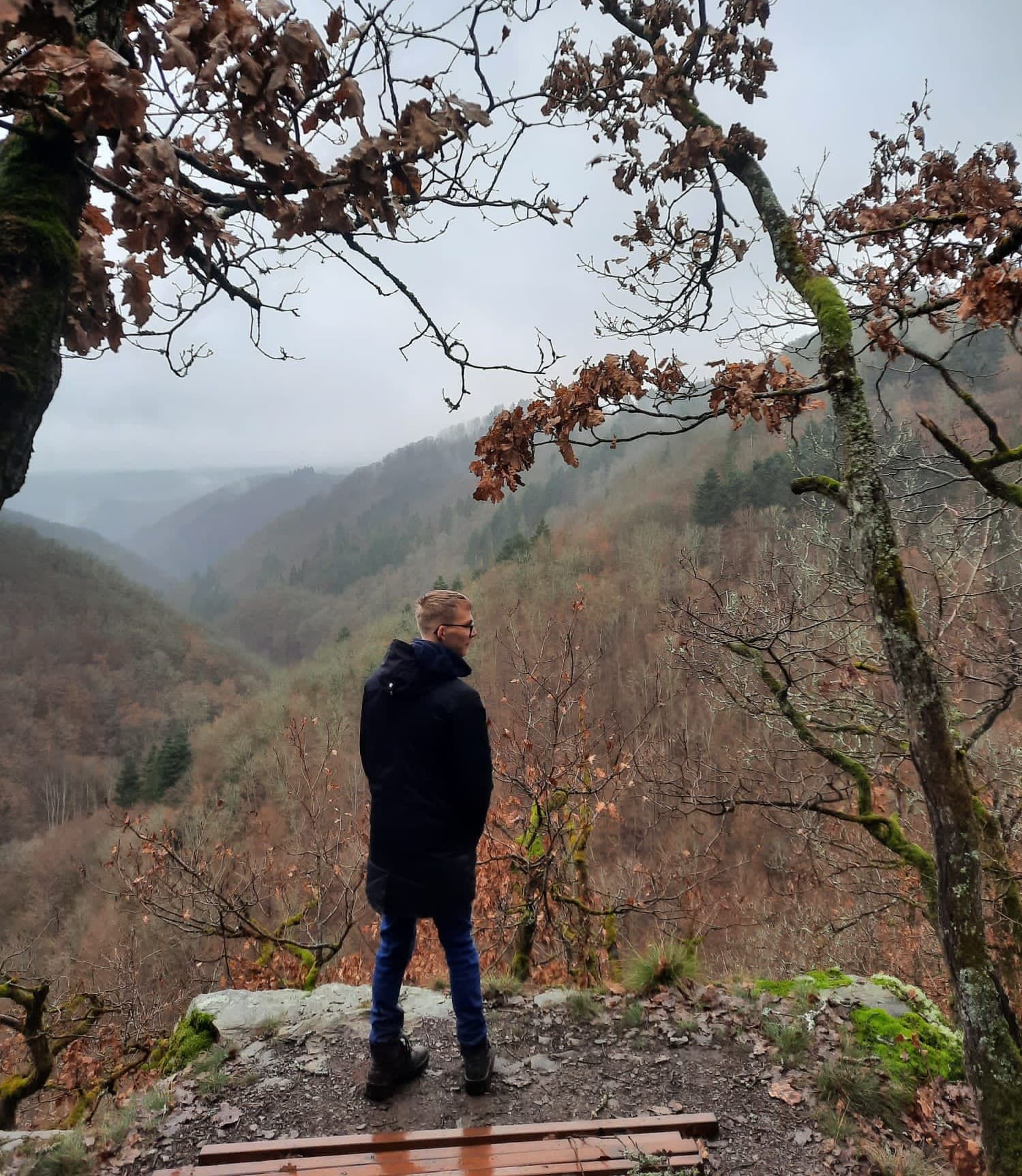 Koen exploring a mountain landscape